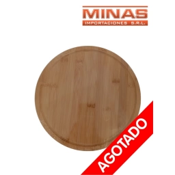 TABLA DE BAMBU REDONDA 26CM X 1.6