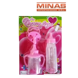 BIBERONES MAGICOS X 2 UND + CHUPETE,CON LECHE.