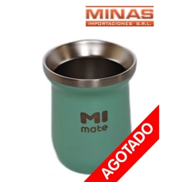 MATE DE ACERO INOXIDABLE EXCELENTE CALIDAD VERDE AGUA X 160 ML.