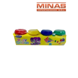MASAS INFANTILES, 4 COLORES X 55 G C/U.