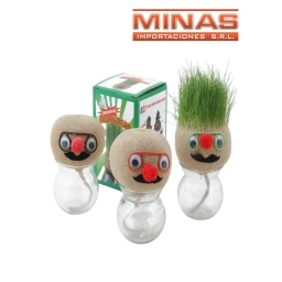 MUECO CABEZA DE CESPED X 14 CM + BASE.