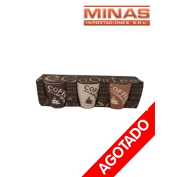 TAZAS DE 220 ML  X 3 UND,COFFE.