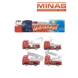CAMION DE BOMBEROS 4 PCS