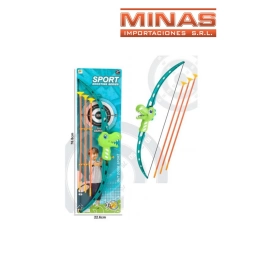 ARCO DINO DE 70 CM + 3 FLECHAS.