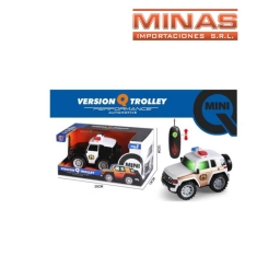 AUTO POLICIAL CON LUZ A  CONTROL X 15 CM