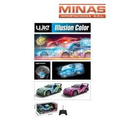 AUTO A CONTROL  X 19 CM, 4 DIRECC. Y LUCES FANTASIA,A ESCALA 1:22.