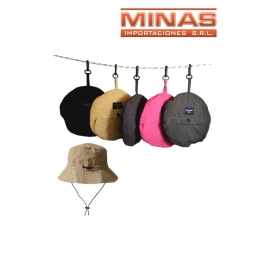 SOMBRERO PESCADOR DOBLE TELA, CON SOBRE PARA GUARDAR,5 COLORES.