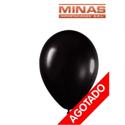 GLOBOS LISOS NEGRO X 10 PCS