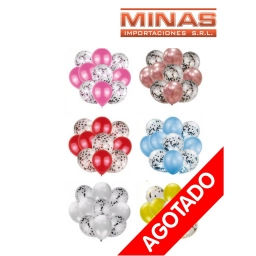 GLOBO 9 PCS 6 COLORES