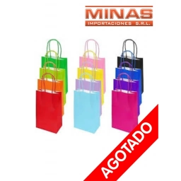 BOLSA CRAFT 22 CM X 28 CM X 12 UND,VARIOS COLORES, $18 C/U.