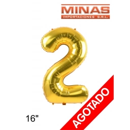 GLOBO N 2, DE 16 PULGADAS, DORADO.