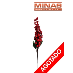 RAMA NAVIDEA  X 20 CM, BAYAS ROJAS.