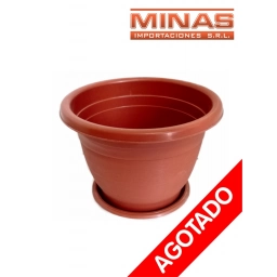 MACETA DE PLSTICO CON BASE 18X14 CM