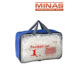 RED DE FUTBOL 11 MED. OFICIAL(7.32 M X 2.5 X 2 M ) X 2  UND, EN BOLSO.