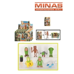 MUECOS MEMES DE 9 CM + 3 CARTAS X 24 UND, $ 110 CU.