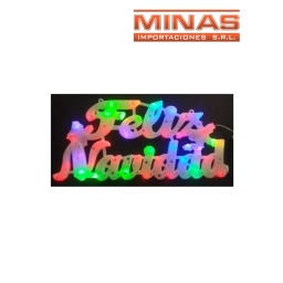 LUMINOSO LED FEELIZ NAVIDAD  X 45 CM, DOBLE. 220 V.