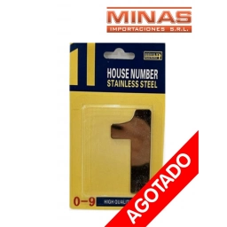 NUMERO 1 PARA PUERTA COLOR DORADO