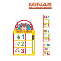 LIBRO CON ESPIRAL DE 10 PAGINAS + MARCADOR BORRABLE,NUMEROS.