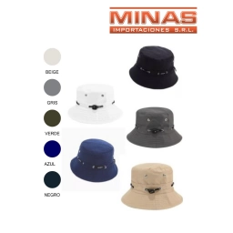 SOMBRERO PESCADOR DOBLE TELA, 6 COLORES.