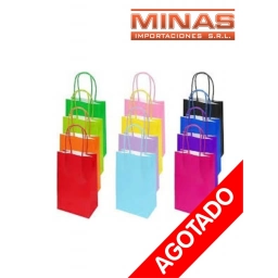 BOLSA CRAFT 16 CM X 22 CM X 12 UND,VARIOS COLORES, $15 C/U.