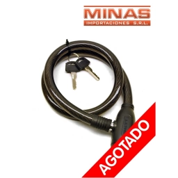 CANDADO PARA MOTO 2 LLAVES 18 mm x 100 cm.