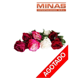 ROSA DE 3 RAMAS X 35 CM,SURTIDAS.