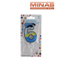 VELA EN FORMA DE NMERO SEIS