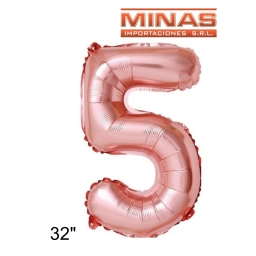 GLOBOS EN FORMA DE NMEROS EN BOLSA INDIVIDUAL 32