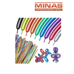 GLOBOS LARGOS CROMADOS X 10 UND,SURTIDOS