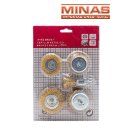 CEPILLO METALICO PARA TALADRO X 5 PCS.