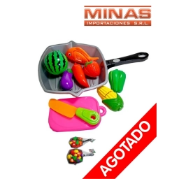 SARTEN + 16  FRUTAS Y VERDURAS, 36 CM X 16 CM.