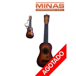 GUITARRA DE MADERA + PUA ,CUERDA DE ACERO, 60 CM X 19 CM.