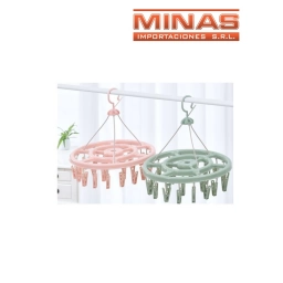 TENDEDERO REDONDO CON 12 PALILLOS DE 38 CM X 28 CM.