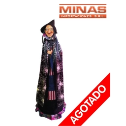 BRUJA DECORATIVA CON LUZ Y RISAS 160CM