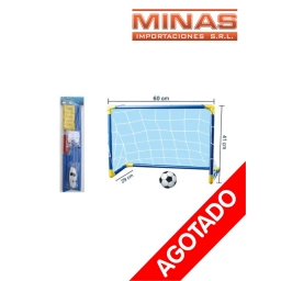 ARCO DE FUTBOL CON PELOTA INFLADOR Y PINCHO