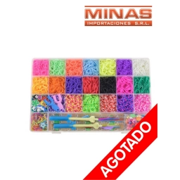 KIT DE GOMITAS PARA PULSERAS,VALIJA.