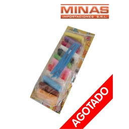 MASA 12 COLORES + 3 ESTECAS.
