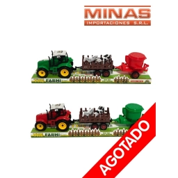 TRACTOR CON ENGANCHES  38 X 14 CM