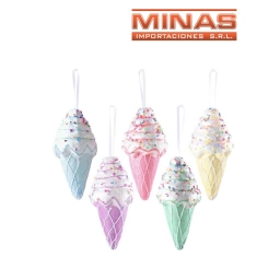 ADORNO NAVIDEO 5 COLORES 15*7*7 CM