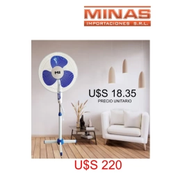 VENTILADOR DE 16, 40 W X 12 UNIDADES, 3 ASPAS, 3 VEL, C/U USD 18,35 (AHORRO USD 20)