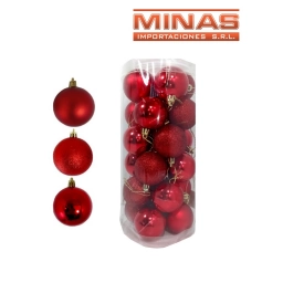 ESFERA DE NAV.DE 5  CM X 24 UND,ROJO.