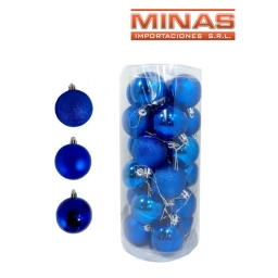 ESFERA DE NAV.DE 7 CM  X 24 UND, AZUL.