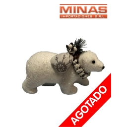 OSO DE NIEVE PARA NAVIDAD 34 CM