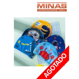 GORRA PARA PISCINA DE TELA CON DISEOS.