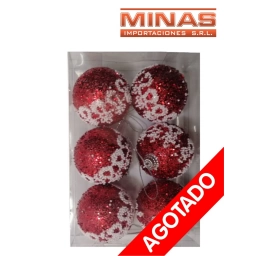 ADORNO PARA NAVIDAD 5CM 6PCS $14 CU