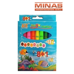 MARCADORES GRUESOS X 9 PCS.14.2CM