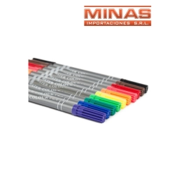 MARCADORES FINOS X 10 PCS, 2 PUNTAS.