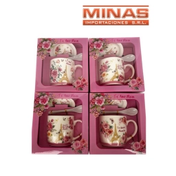 TAZA PARA MAMA CUCHARA Y PLATO 4 MODELOS