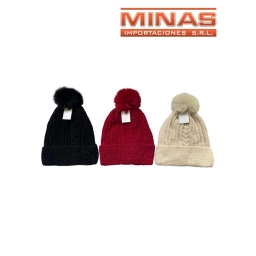 GORRO DE DAMA CHENILL 4 COLORES