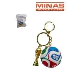 LLAVERO PELOTA CON COPA DE METAL